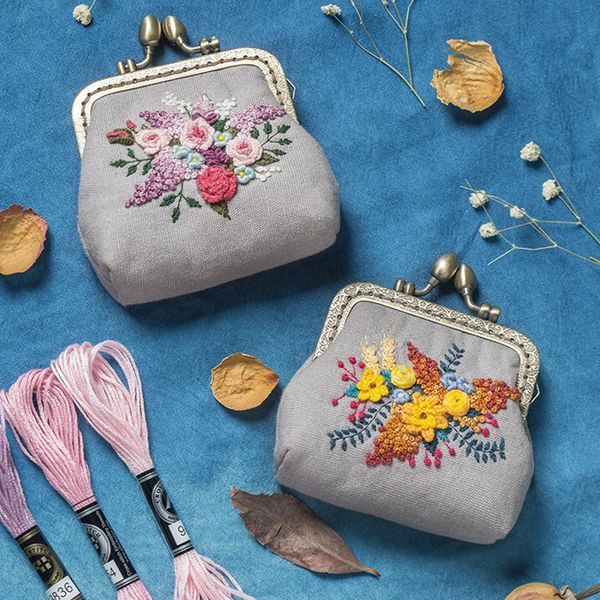 

waist bag diy embroidery coin bag small wallet self handmade gift material 230222