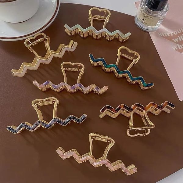 

s3461 fashion jewelry wave metal hairpin for women hair clip shark clip bobby pin lady girl head barrette hair accessories, Golden;silver