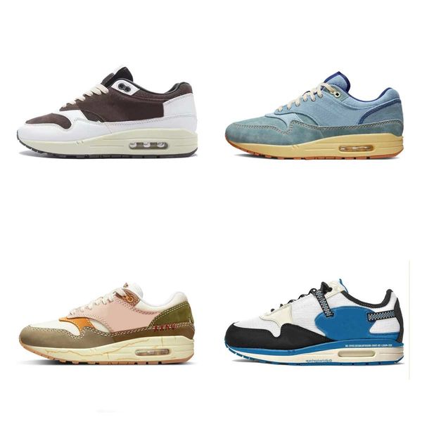 

1 87 mens running shoes patta waves 1s 87s bandana cactus jack dirty denim protection pack ironstone oregon duck sneakers men women outdoor