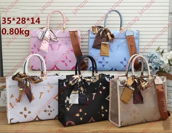 

designer onthego bags handbags totes women shoulder crossbody bag ladies pu monograms with ribbons handbag wallet luxury on the go luis fash