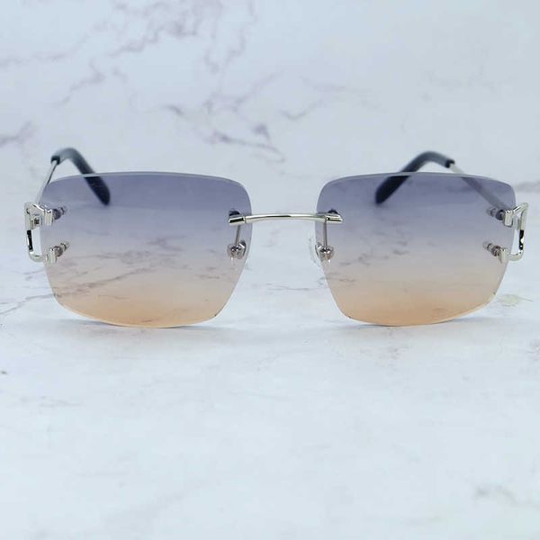 

oversized rimless sunglasses vintage sun glass men designer brand luxury women sunglass big square shades new fashion factory sun glasses 70, White;black