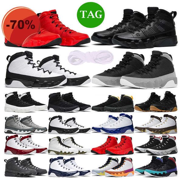 

sandals basketball shoes 9 men trainers chile red particle grey bred patent 9s gym racer gold countdown pack mens sport sneakers outdoor, Black