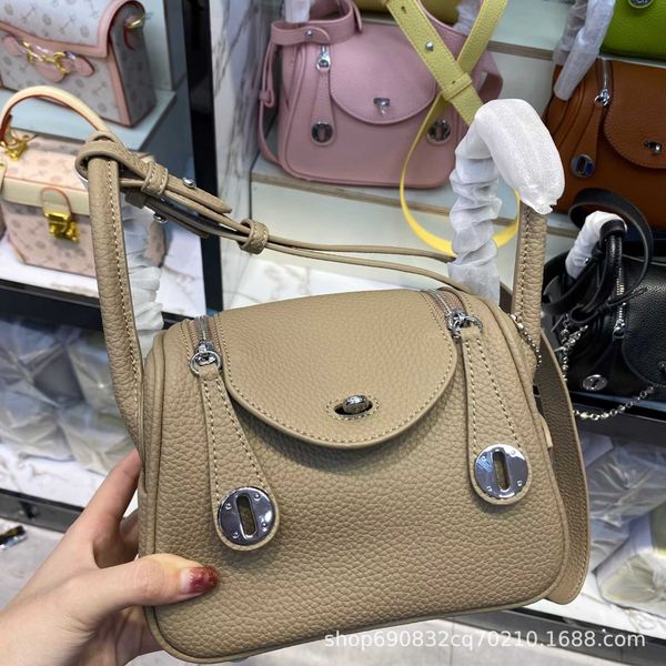 

original designer herms lindys crossbody bag candy lindysi bag soft cow leather lychee pattern portable one shoulder messenger versatile mac