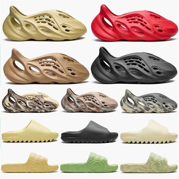 

discount slippers men woman comfortable sandals glow green soot onyx black bone resin desert sand pure foam slides mens slidermes