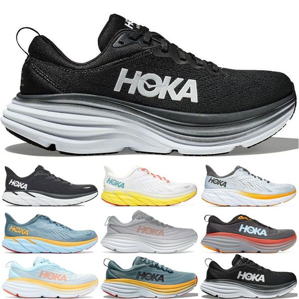 

hoka carbon x2 outdoor running shoes men women bondi one clifton 8 lightweight cushioning long distance runner shoe mens womens lifestyl pof, Black