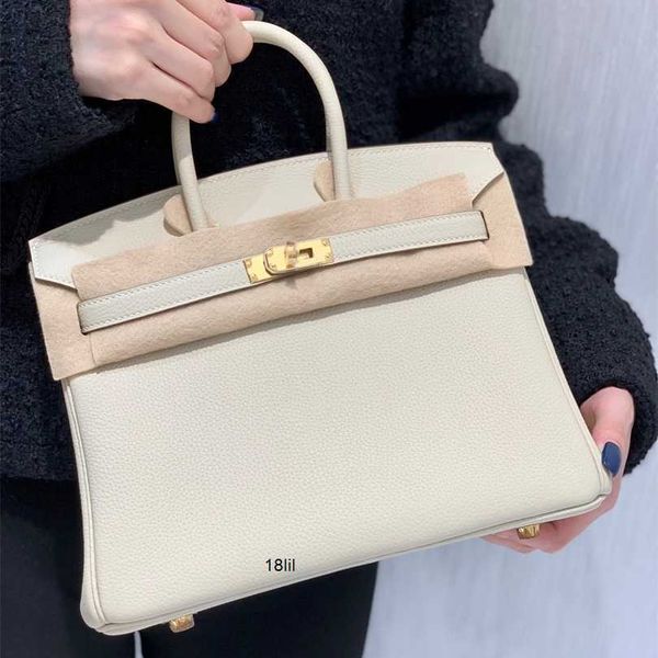 

designer bags birkin herme handmade real leather bag with litchi pattern