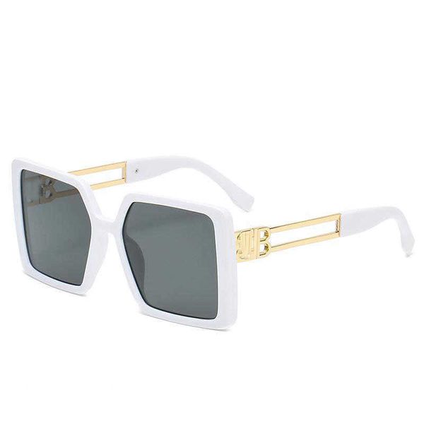 

2023 new personalized large frame balencigas women sunglasses women's network red tide street shooting balencigas sunglasses square ver, White;black