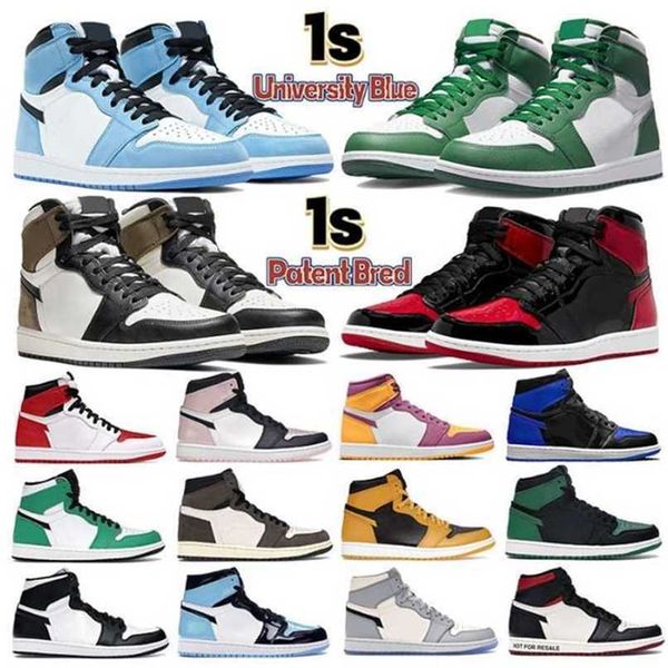 

jumpman 1s basketball shoes university blue dark mocha unc light smoke grey hyper chicago bred royal silver toe shadow twist men fashion cas, Black
