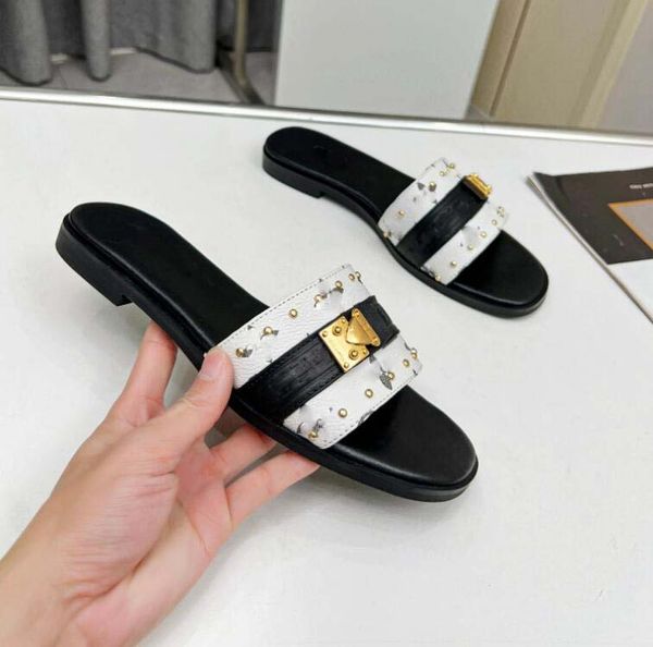 

slippers platform slide designer sandals men women shoes beige blue beige brick red canvas dark blue ivory jacquard denim beach slipper summ, Black