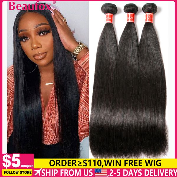 

lace wigs beau peruvian hair bundles straight human weave remy natural black 1 3 4 pcs 8 30 inches 230221, Black;brown