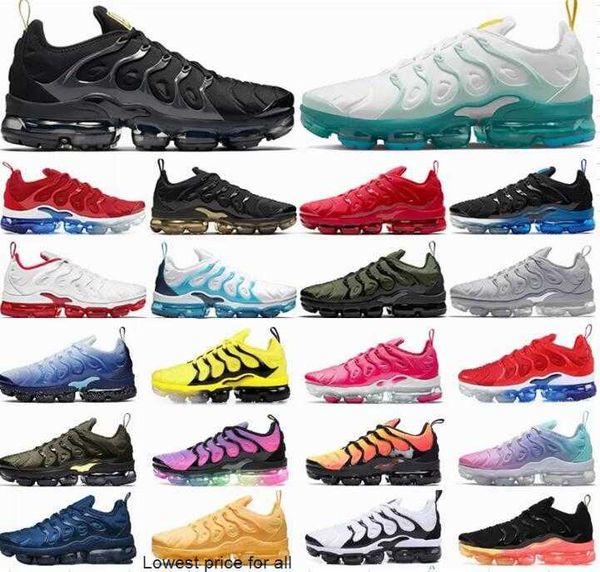 

2022 tn plus running shoes men women black bubblegum yolk cherry cool grey neon olive pure platinum dark blue mens womens sports trainers