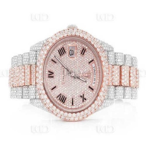 

wristwatches luxury custom bling iced out watches white gold plated moiss anite diamond watchess 5a replication mechanical xp3m, Slivery;golden