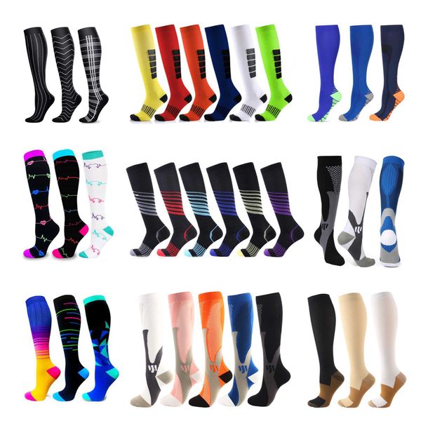 

5pc socks hosiery men women compression socks multi pairs dropshipping fit for sports knee prevent varicose veins socks compression socks z0, Black;white