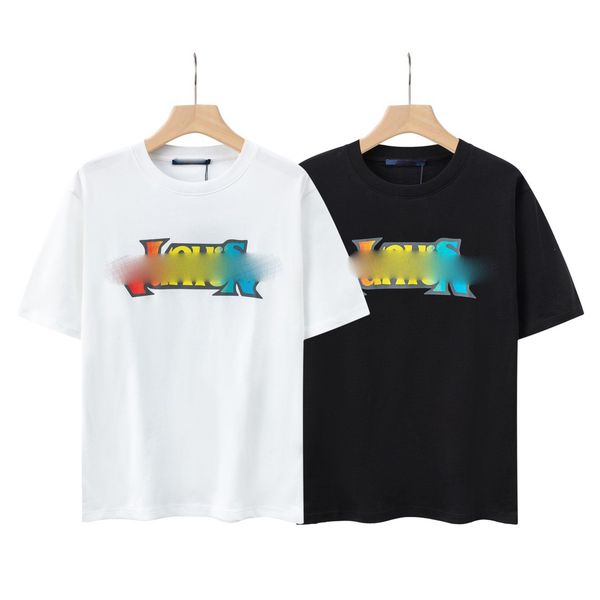 

designer mens t shirt sport t shirt womens letter print short sleeve round neck cotton tees polo fashion preppy couple clothes, White;black