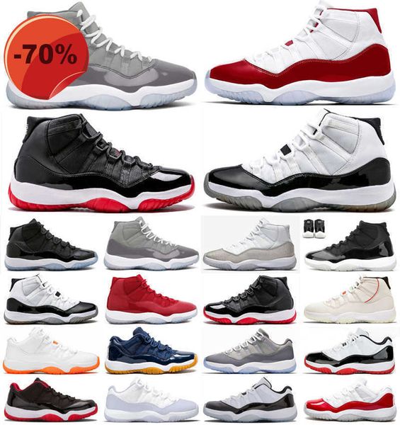 

sandals concord high 45 11 xi 11s cool gery 2022 cap and gown basketball shoes prm heiress gym red chicago platinum tint space jams bred, Black