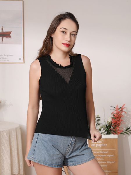 

women's tanks knitted women tank underwear padded v neck backless crop camisole female sleeveless solid intimate lingerie 230222, White