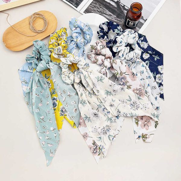 

hair clips barrettes selling fashion seersucker printed bow hair ribbon ponytial scrunchies for women flower streamers circle hair rope j230, Golden;silver
