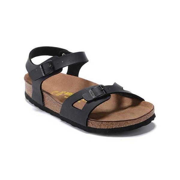 

german slippers designer birkinstocks boken women's shoes rio summer sandals cork bottom boken flat-heeled slippers men og05, Black