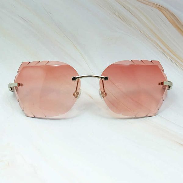 

diamond cut sunglasses buffalo horn luxury designer eyewear rimless stylish sun glasses shades men lentes new fashion factory sun glasses 70, White;black