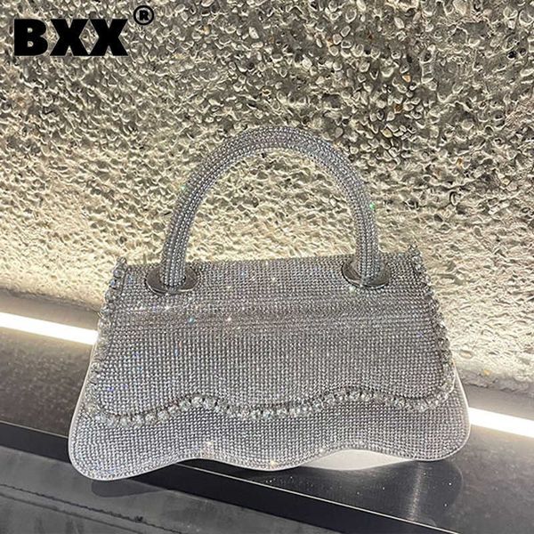 

evening bag woman new hand set diamonds pearls handbag pu leather for ladies e