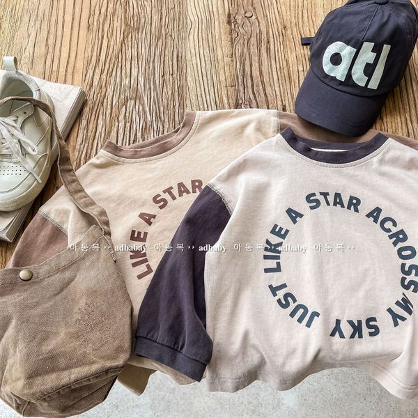 

clothing sets deer jonmi autumn baby boys letters printed t shirts loose casual toddlers kids patchwork long sleeve tees 230222, White