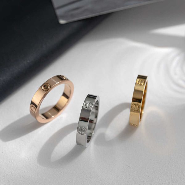 

korean version simple titanium steel couple ring does not lose the pigment ring closed nailed, Silver
