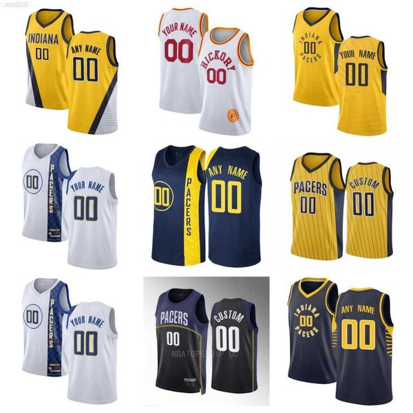 

basketball jerseys indiana''pacers''custom mens womens youth 7 george hill 13 jo rdan nwora 0 tyrese haliburton 33 myles, Black;red