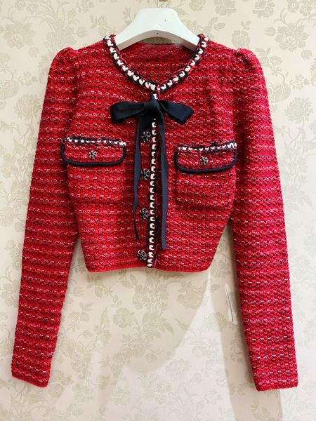 

women's jackets classic style autumn o neck red color soft knitted women coat 230222, Black;brown