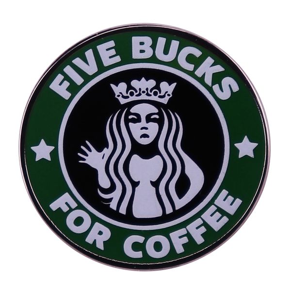 

five-bucks-for-coffee badge the perfect gift for a coffee latte lover, Blue