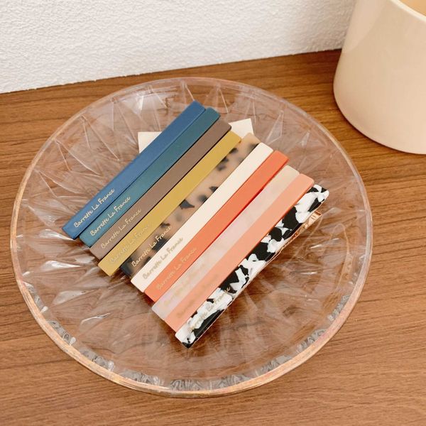 

hair clips barrettes ins selling 82cm simple strip metal hairpins fashion pure color acetate duckbill clips hair clips for temperament girl, Golden;silver