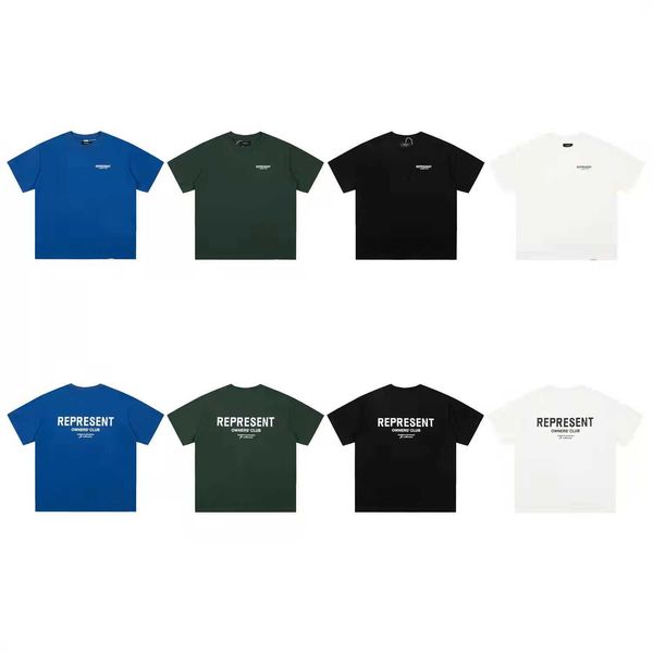 

2023 men's and women's fashion t shirt western european brand designer rep summer new classic mini four color trend loose short sl, White;black