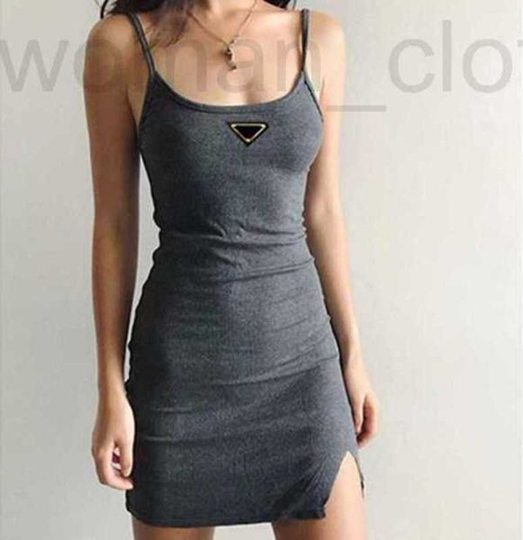 

designer new woman casual dresses sleeveless with thin sling summer womens slim dress designer women long tees cabf