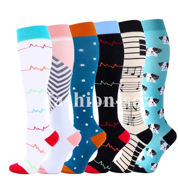 

5pc socks hosiery runnng compression socks fit for medicaledemadiabetesvaricose veinspregnancy marathon men women fitness nursing socks z022, Black;white