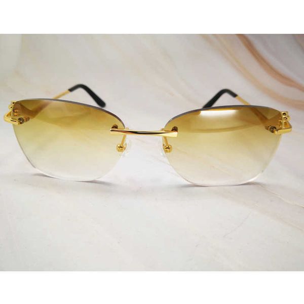 

sunglasses fashion rimless oval sun shades vintage metal stylish eyewear mens classic driving summer decoration new fashion factory sun glas, White;black