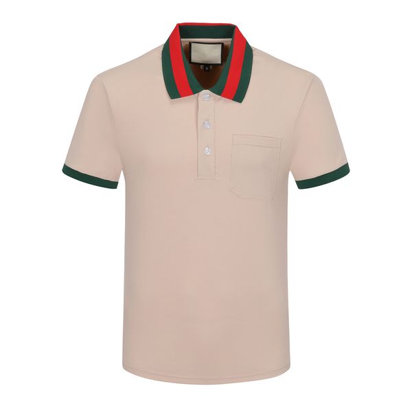 

designer men's fashion stylist polo shirt luxury italian men's short-sleeved casual men's summer t-shirt in a variety of colo, White;black