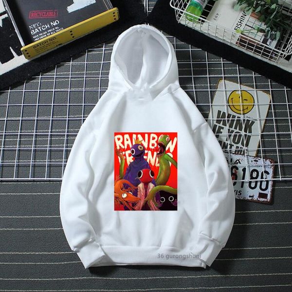 

fashion children's hoodies 2023 rainbow friends cartoon print boys' hoodies fashion spring autumn winter long sleeve sweatshirt, Black