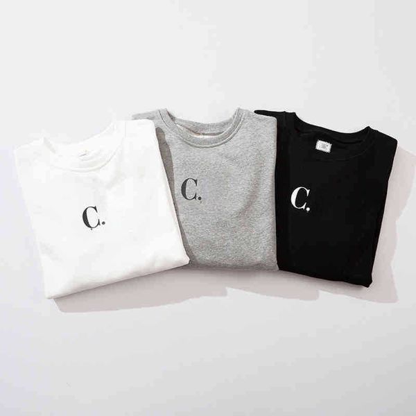 

quality company sweatshirt mens cp lens side pocket designer letter print pullover loose round neck sweater men women fashion jacket, Black