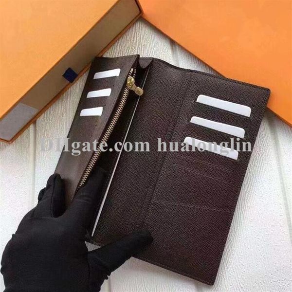 

men wallet wallets purse man card holder original box fashion flower grid designer whole discount3304, Red;black