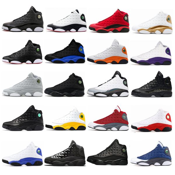 

jumpman 13 basketball shoe men running shoes womens designer sneakers trainers skateboard blue red black white gray golden run sports size 3