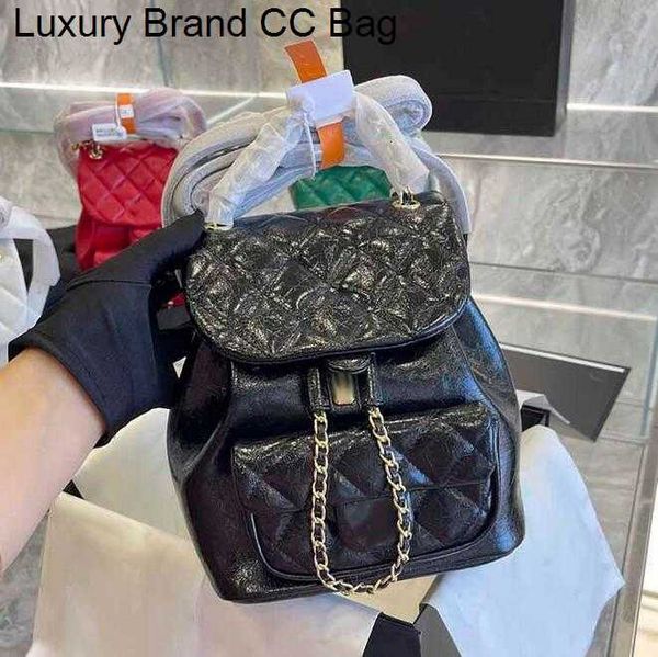 

cc backpack style designer backpack diamond lattice bag women fashion gold color chain classic letter cross body bag mini backpacks the tote