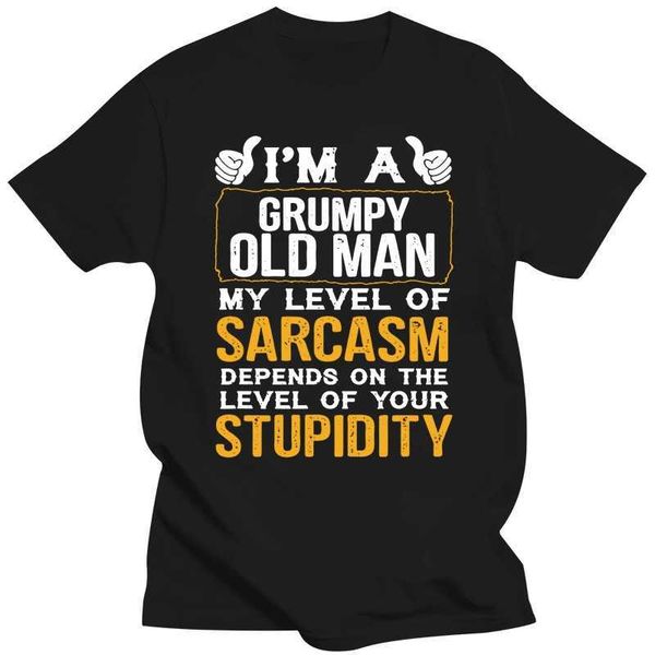 

men's t-shirts grandpa shirts im a grumpy old man tee funny grandpa gifts funky man shirts t shirt cotton customized l230222, White;black