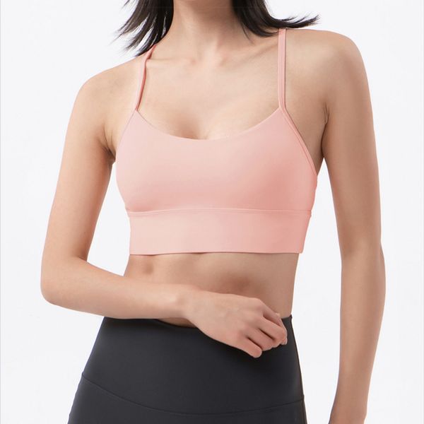

ll stretch y-shaped yoga bra women classic y bras breathable sports tank underwear jogging padded gym running