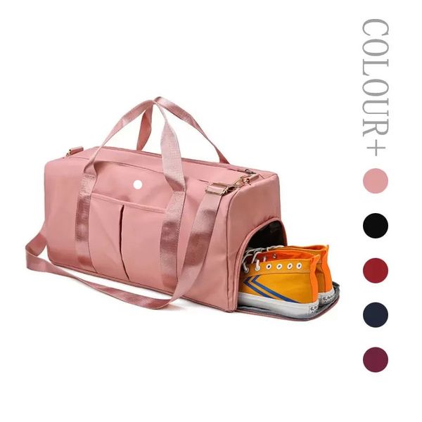 

ll duffel bag multifunction nylon secret storage yoga gym large travel waterproof casual beach exercise luggage bags 15 colors
