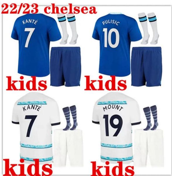 

22 23 sterling cfc fofana soccer jersey boys pulisic mount match havertz ziyech chilwell 2023 koulibaly football shirt cucurella kids kits k, Black