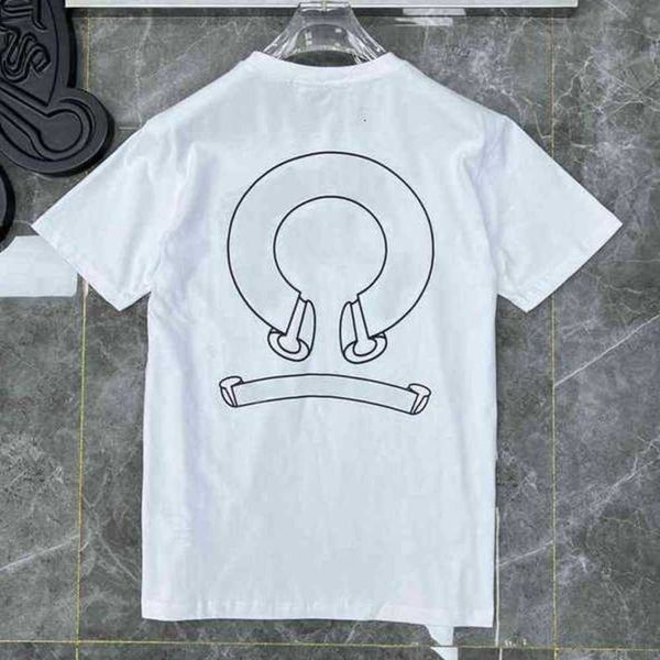 

designer mens boohoo clothing classic ch t shirts chromes quality short sleeves summer letter horseshoe sanskrit cross print sweatshirts t-s, White;black