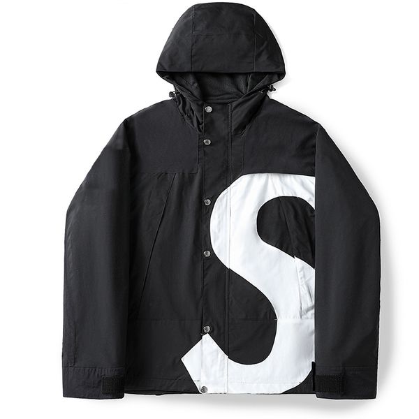 

men's jackets outdoor hiking autumn casual embroidery patch mountain outwear fashion waterproof outfit for couples 230222, Black;brown