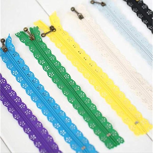 

lace zipper 35cm novel 20 pieces/bag 3 # end zipper diy nylon coil flower zipper diy sewing skirt custom craft bed bag random color