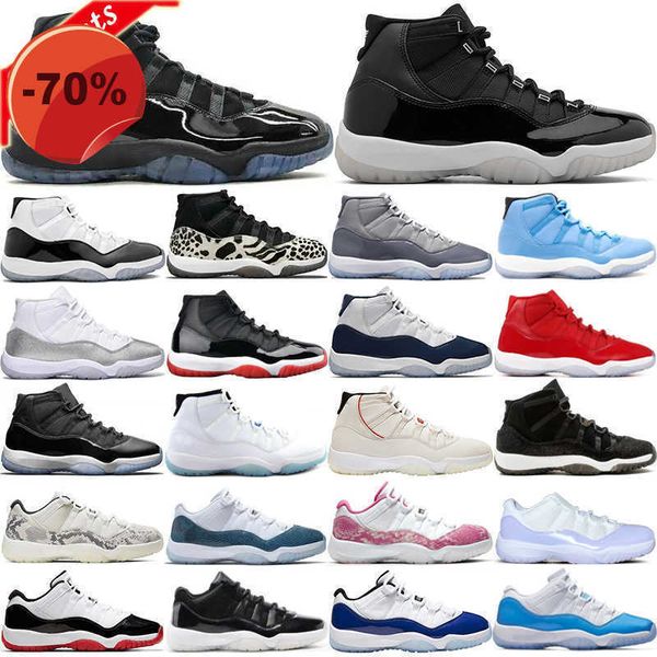 

boots basketball shoes woman sneakers mens trainers high concord platinum tint barons legend blue low white bred cherry 11 11s space jam c, Black