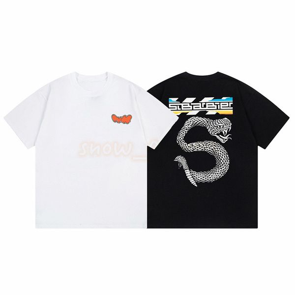 

new fashion men t shirt designer mens fashion python letter print tees womens cusual loose clothing size xs, White;black