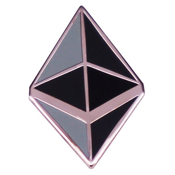 

ethereum logo enamel pin crypto brooch badge jewelry accessories, Blue